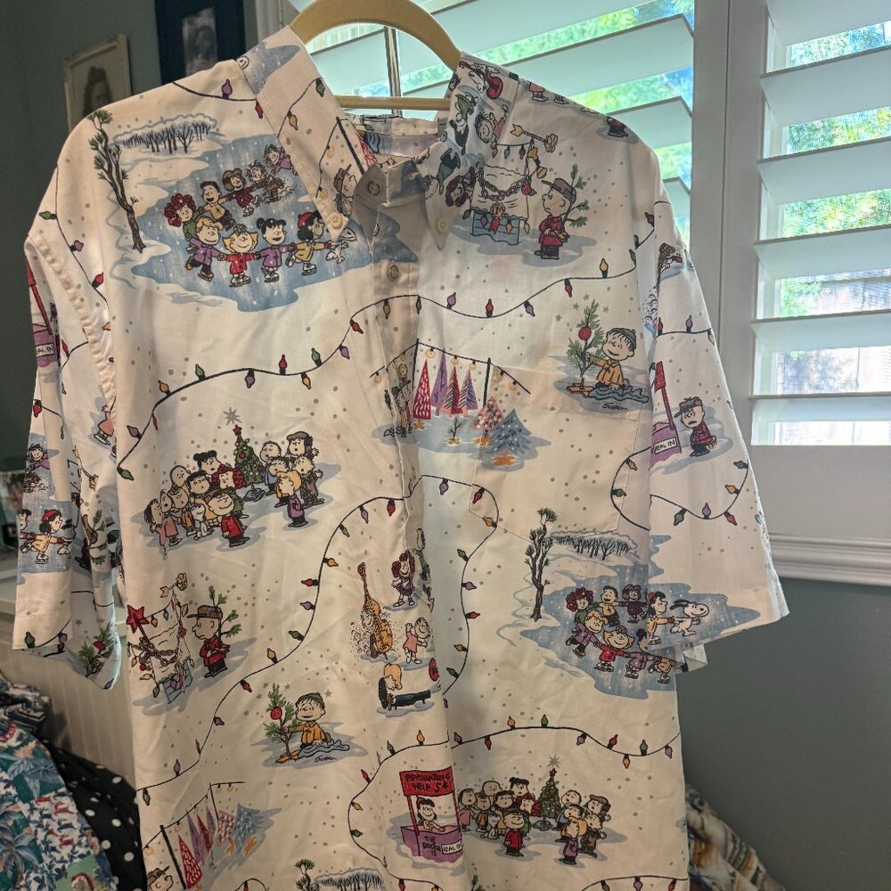 Reyn Spooner Peanuts Character Christmas Shirt